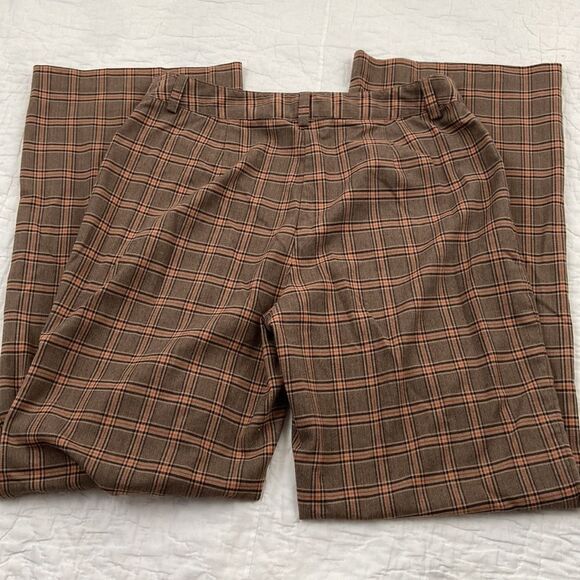 Chadwick’s Brown Plaid Wide Leg Pants size 8P - Picture 5 of 8